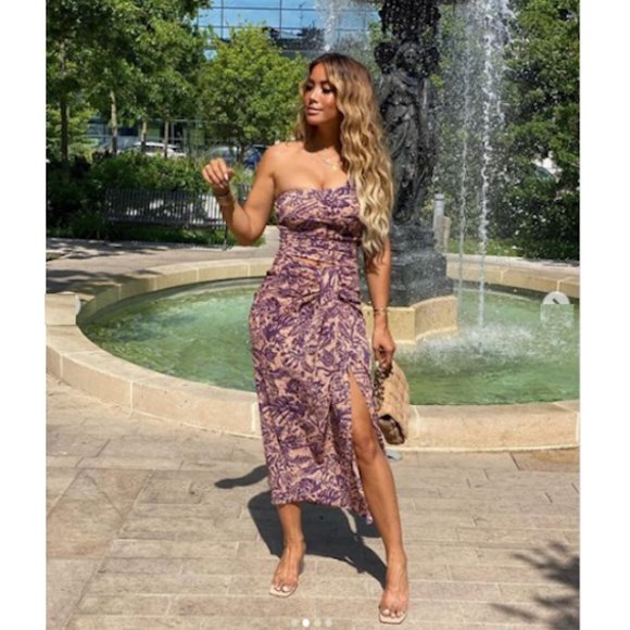 Zara Printed Co-Ord Sarong Skirt Set  Sz XS NWT - Picture 4 of 11